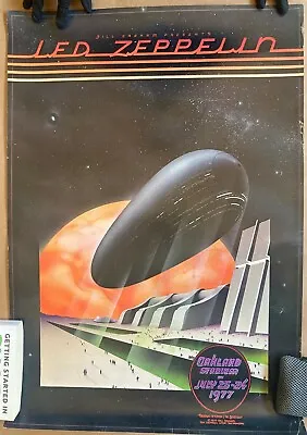Led Zeppelin Oakland Stadium 1977 Vintage Poster • $1900
