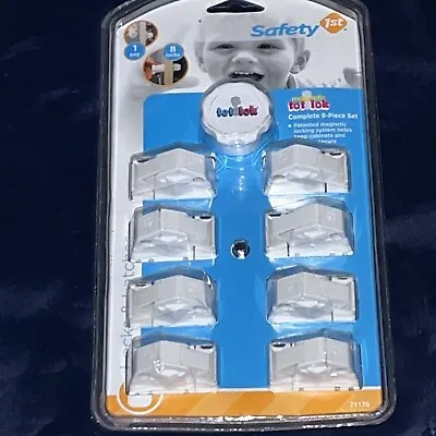 Safety 1st Magnetic Tot Lok Complete 9-PIece Set White 8 Locks 1 Key • $18