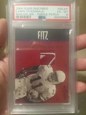 2004 Fleer Inscribed Larry Fitzgerald Reebok Rookie Patch Card Sn 28/33 • $37