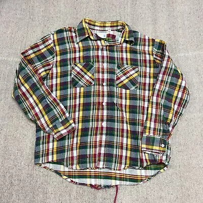 Vintage Big Mac Flannel Shirt Mens XL Green 1970s Button Up Long Sleeve Plaid • $39.99