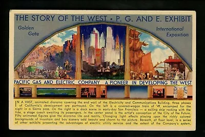 Industry Postcard Pacific Gas & Electric Co. Exhibit San Francisco Bay CA  • $6.99