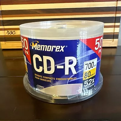 MEMOREX CD-R 50 PK Pack Spindle 52X 700MB 80min Blank CD NEW SEALED • $13