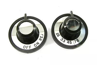 Voice Of Music Vm Turntable Part Control Knobs Speed Play Reject Pair • $15.95