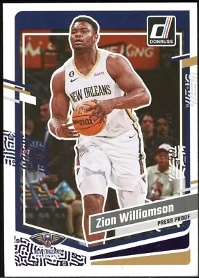 2023-24 Panini Donruss Zion Williamson #122 Press Proof Purple /199 Pelicans • $0.99