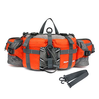Outdoor Sports Waist Bag With Shoulder Strap Waterproof Hiking Cycling Climbing • £30.18