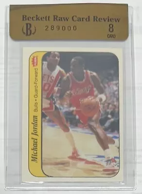 1986-87 Michael Jordan Fleer Sticker Basketball # Rookie HOF RCR 8 NM-MT BGS • $450