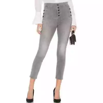 J Brand Natasha Sky-High Cropped Super Skinny Jeans Stretch Denim Pearl 25 • $64.99