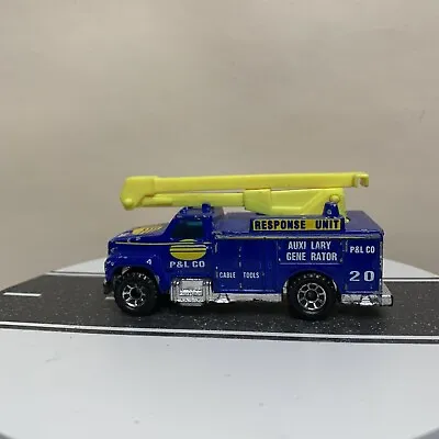 1996 Matchbox Moving Parts Mack Utility Truck MB-9 P&L Co. Blue/Yellow - VTG  • $8.95