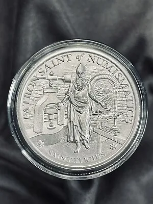 The Saint Eligius Medal  2 Oz Silver High Relief Round Intaglio Mint • $99