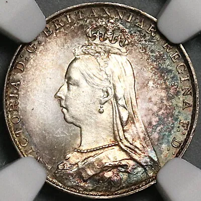 1889 MS 66 Victoria Maundy 4 Pence Groat Great Britain Silver Coin (22080902C) • $289