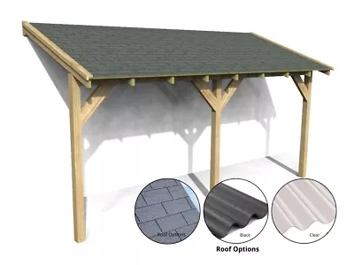 Lean To Wooden Gazebo Shelter Canopy | Wall Fixed Kit • £625