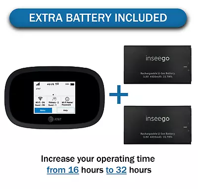 🌟 UNLOCKED 🌟 AT&T INSEEGO MiFi 8000 4G LTE WiFi Hotspot Broadband AT&T • $89