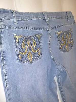 RVT Strerch Capri Jeans Women's Juniors 11 Blue Denim Size 32x19 • $14
