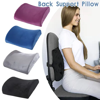 $16.89 • Buy Memory Foam Lumbar Back Support Cushion Pillow Waist Home Office Car Chair Seat