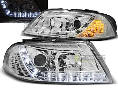 Headlights LED Daytime Running Light Optics For VW PASSAT 3BG B5 FL 2000-2005 Chrome LPVW • $387.09