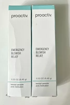2 X Proactiv Emergency Blemish Relief .33 Oz Benzol Peroxide Acne  New Exp 01/24 • $18.95