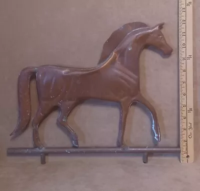 Antique Copper Trotting Horse Only Weather Vane Weathervane Original Patina • $46