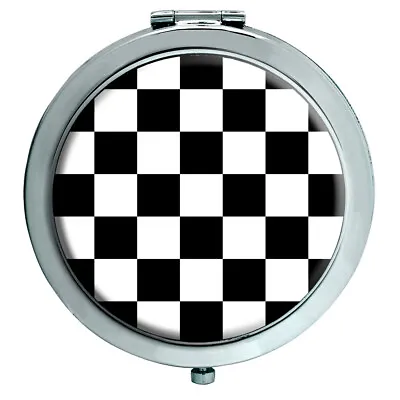Chequered Checked Flag Racing Compact Mirror • £14.99