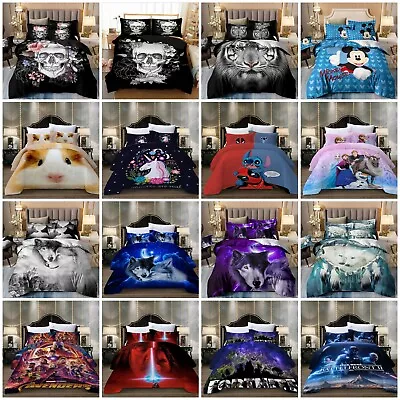 Soft Duvet Quilt Cover Bedding Set Single Double King Size Pillow Cases Gift • £28.99