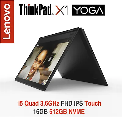 ThinkPad X1 Yoga I5 3.6GHz FHD IPS Touch 16GB 512GB Premier On-site Warranty • $1344.95