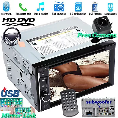 Double 2Din 6.2  Car Stereo CD DVD MP3 Player Radio Bluetooth +Backup Camera Hot • $90.60