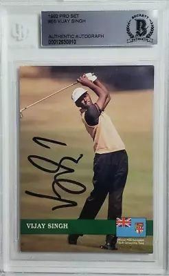 1992 Pro Set PGA Golf Vijay Singh Signed Rookie Card Autograph RC Auto BAS BGS  • $99