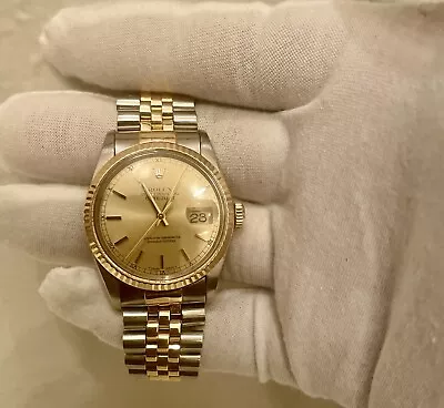 Rolex Datejust Champagne Men's Watch - 16233 • $4900