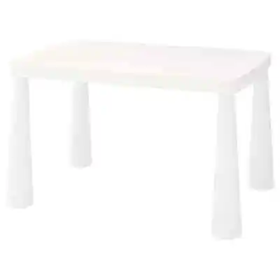 IKEA MAMMUT Children's Table In/outdoor White 77x55 Cm • £50.28