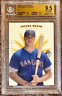 2001 SP AUTHENTIC  Future Watch  RC  MARK TEIXEIRA  /1500  Grade 9.5 • $9.99