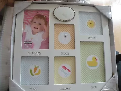 Malden Baby Picture Frame 6 Spaces Birthday Tooth Smile Place For Name New P1 • $14.99