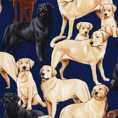 £1.50 • Buy 100% Cotton Fabric Timeless Treasures Labradors Dog Puppy Dogs Labrador Animals