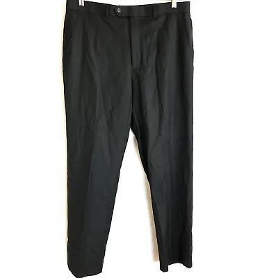 Lauren Ralph Lauren 100% Wool Dress Pants Men Size 34x32 Black Straight Leg • $29.95