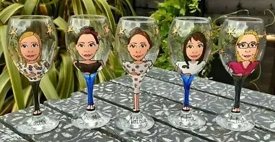 Hand Painted Personalised Birthday Wine Gift Glass 18th 21st 30th 40th 50th 60th • £15