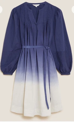 £19.99 • Buy Per Una Marks And Spencer Dip/ Tie  Dye Dress Size 14 Bnwt  Boho Dress