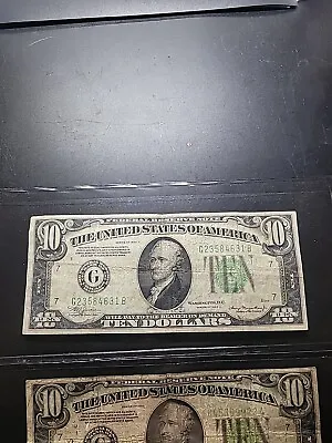 1934 10 Dollar Federal Reserve  Note G23584631B (TX-MC) • $17.95
