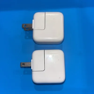 (2) Apple A1357 10W USB Power Adapter Wall Charger IPhone IPod Genuine OEM WORKS • $9.99