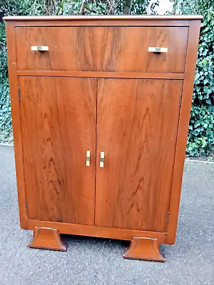 Art Deco 1930s Walnut Tallboy • £195