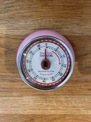 £9.50 • Buy Dulton Co Eddingtons Retro Pink Magnetic Kitchen Cooking Baking 55 Min Timer