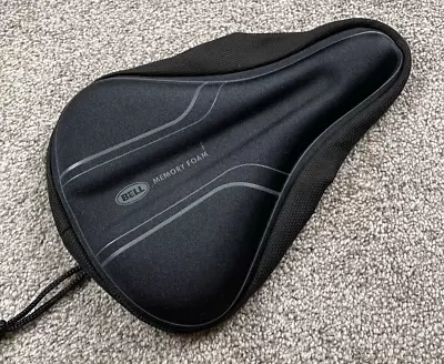 Bell Bike Seat Cover Memory Foam Adjustable Draw String Black Cushion Comfort • $12