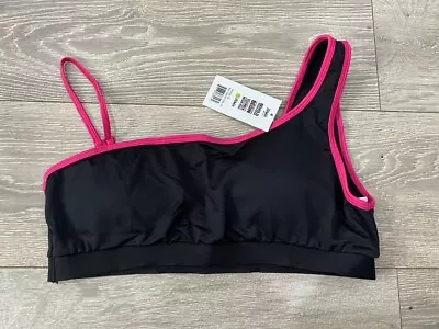 Zumba Black Padded Sports Bra Top Fitness Gym Training Crop Dance Jazz • £7.49