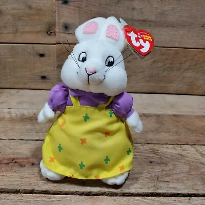 Ty Beanie Babies RUBY Bunny From Max & Ruby Nick Jr. 7  Plush Stuffed Animal T27 • $11.95