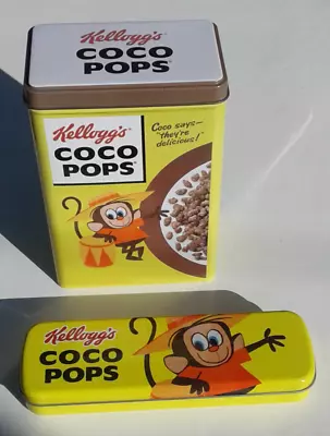 Kelloggs Coco Pops Storage & Pencil Tins Retro Vintage Style Cereal Kitchen Food • £6.99