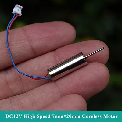 DC 12V 24000RPM High Speed Mini Tiny 7mm*20mm Coreless Motor DIY Hobby Toy Model • $1.55