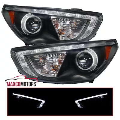 Black Projector Headlights Fits 2010-2013 Hyundai Tucson LED Strip Headlamps L+R • $255.49