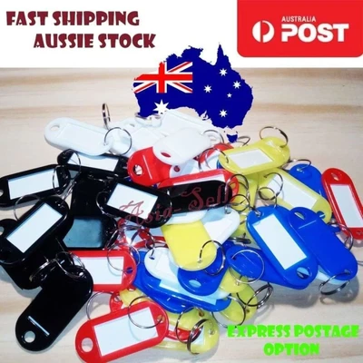 $59.41 • Buy Keytags Plastic Key Tags Ring Name Card Phone Number Label Keychains Keyrings