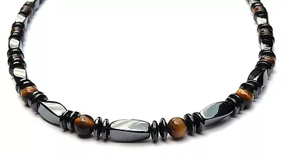 Magnetic Hematite Bracelet Anklet Necklace Mens Womens BROWN TIGERS EYE Therapy • $36.99