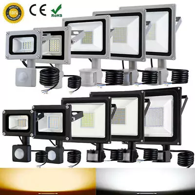 10W-100W LED Flood Light PIR Motion Sensor Outdoor Spotlight Yard Security Lamp • $12.99