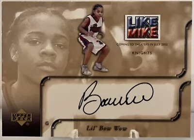 2001-02 Upper Deck #BW Like Mike Movie Lil' Bow Wow Facsimile Auto • $8