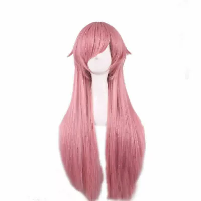 100CM For Cosplay Future Diary Mirai Nikki Gasai Yuno Party Wig Pink • $19.64