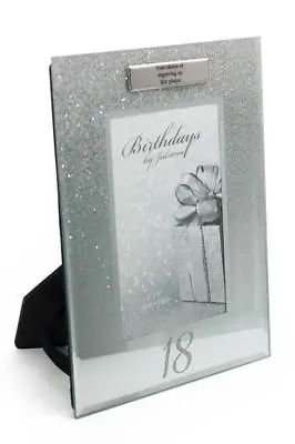 Personalised 18th Birthday Photo Frame Silver Glitter Gift FG59518-P • £13.29
